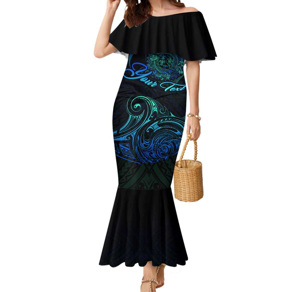 Sea Animal Polynesia Mermaid Dress Polynesian Pattern DT02 Women Black - Polynesian Pride