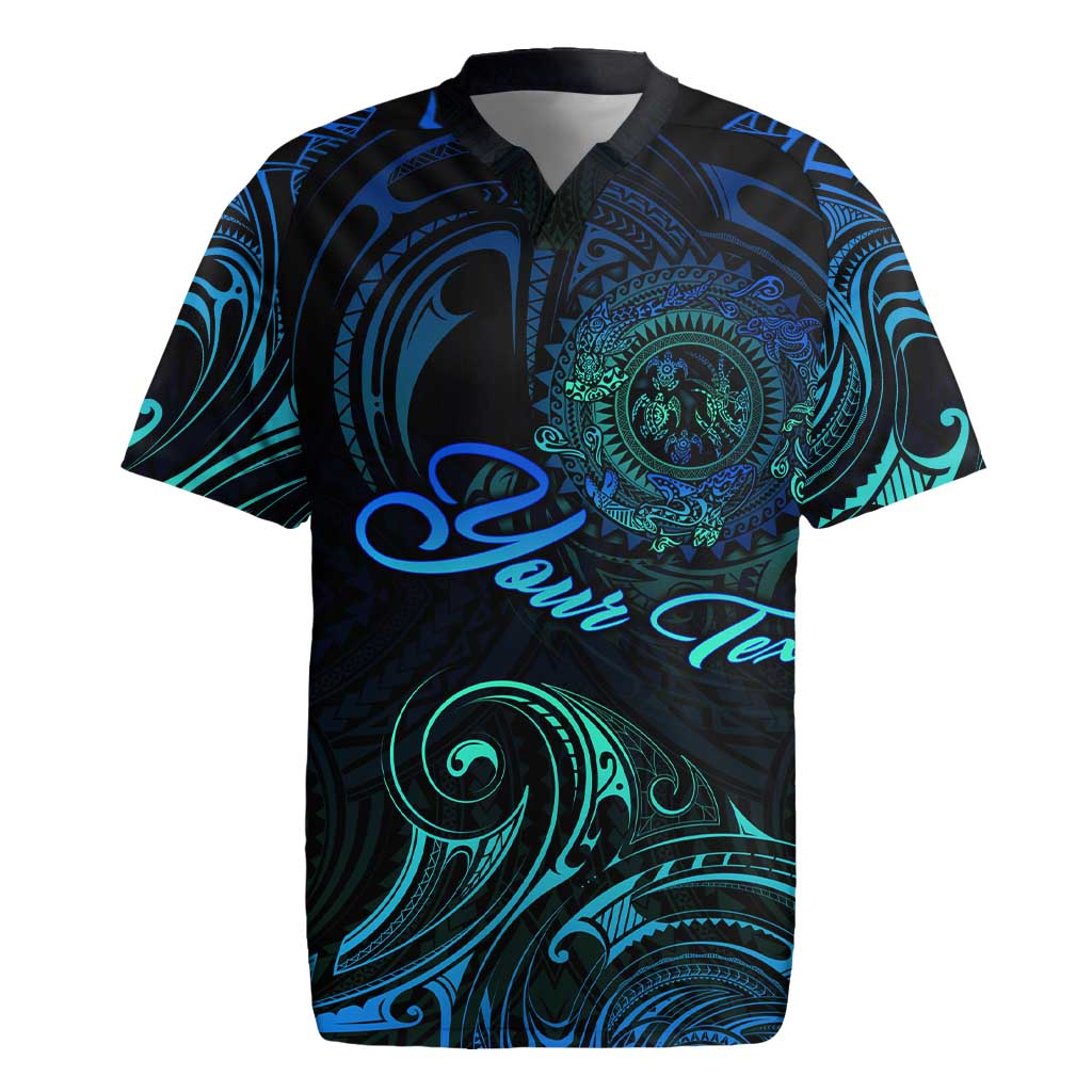 Sea Animal Polynesia Rugby Jersey Polynesian Pattern DT02 Black - Polynesian Pride