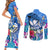 Aloha Hawaii Couples Matching Short Sleeve Bodycon Dress and Long Sleeve Button Shirt Dolphins and Fish Hook Hibiscus