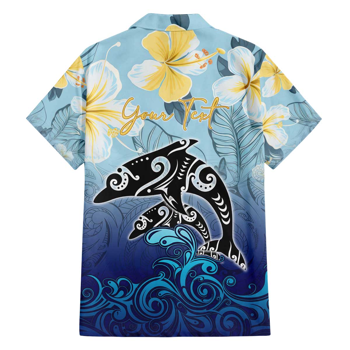 Mother And Baby Dolphins Family Matching Off Shoulder Short Dress and Hawaiian Shirt Hawaii Hibiscus DT02 - Polynesian Pride