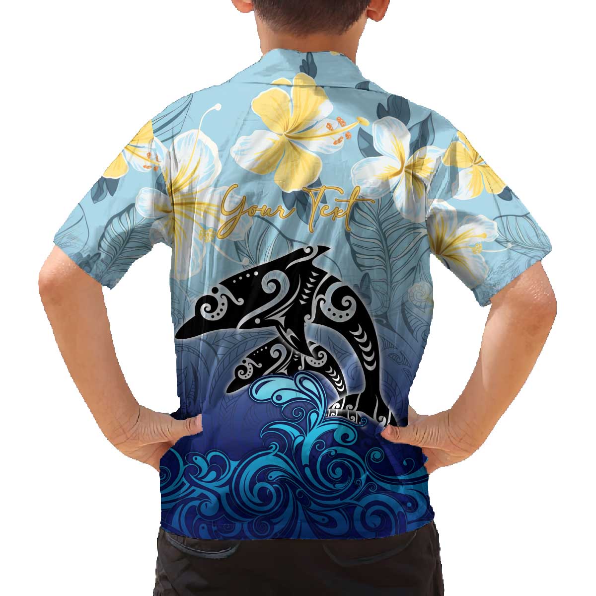 Mother And Baby Dolphins Family Matching Puletasi and Hawaiian Shirt Hawaii Hibiscus DT02 - Polynesian Pride