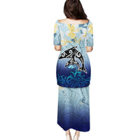 Mother And Baby Dolphins Family Matching Puletasi and Hawaiian Shirt Hawaii Hibiscus DT02 - Polynesian Pride