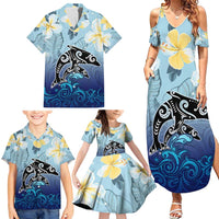 Mother And Baby Dolphins Family Matching Summer Maxi Dress and Hawaiian Shirt Hawaii Hibiscus DT02 - Polynesian Pride
