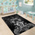 All Black Area Rug New Zealand Rugby Mascot Maori