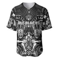 Personalized All Black Baseball Jersey New Zealand Rugby Mascot Maori