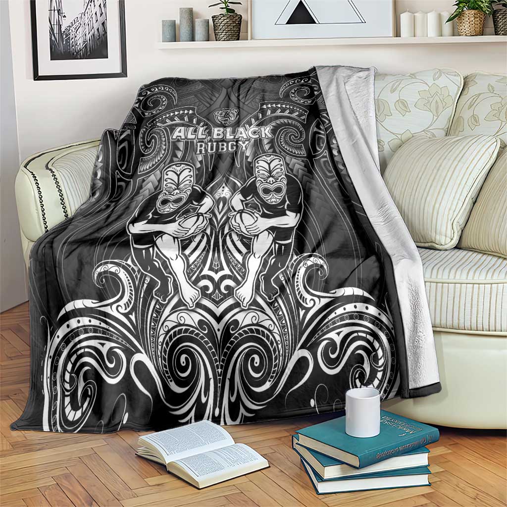 All Black Blanket New Zealand Rugby Mascot Maori