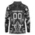 Personalized All Black Long Sleeve Polo Shirt New Zealand Rugby Mascot Maori