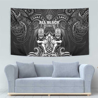 All Black Tapestry New Zealand Rugby Mascot Maori