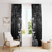 All Black Window Curtain New Zealand Rugby Mascot Maori DT02 - Polynesian Pride
