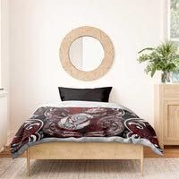 New Zealand Aotearoa Rugby Bedding Set Maori Fern Tattoo Art