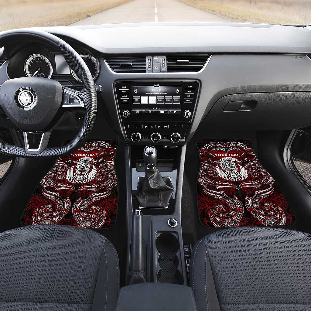 New Zealand Aotearoa Rugby Car Mats Maori Fern Tattoo Art