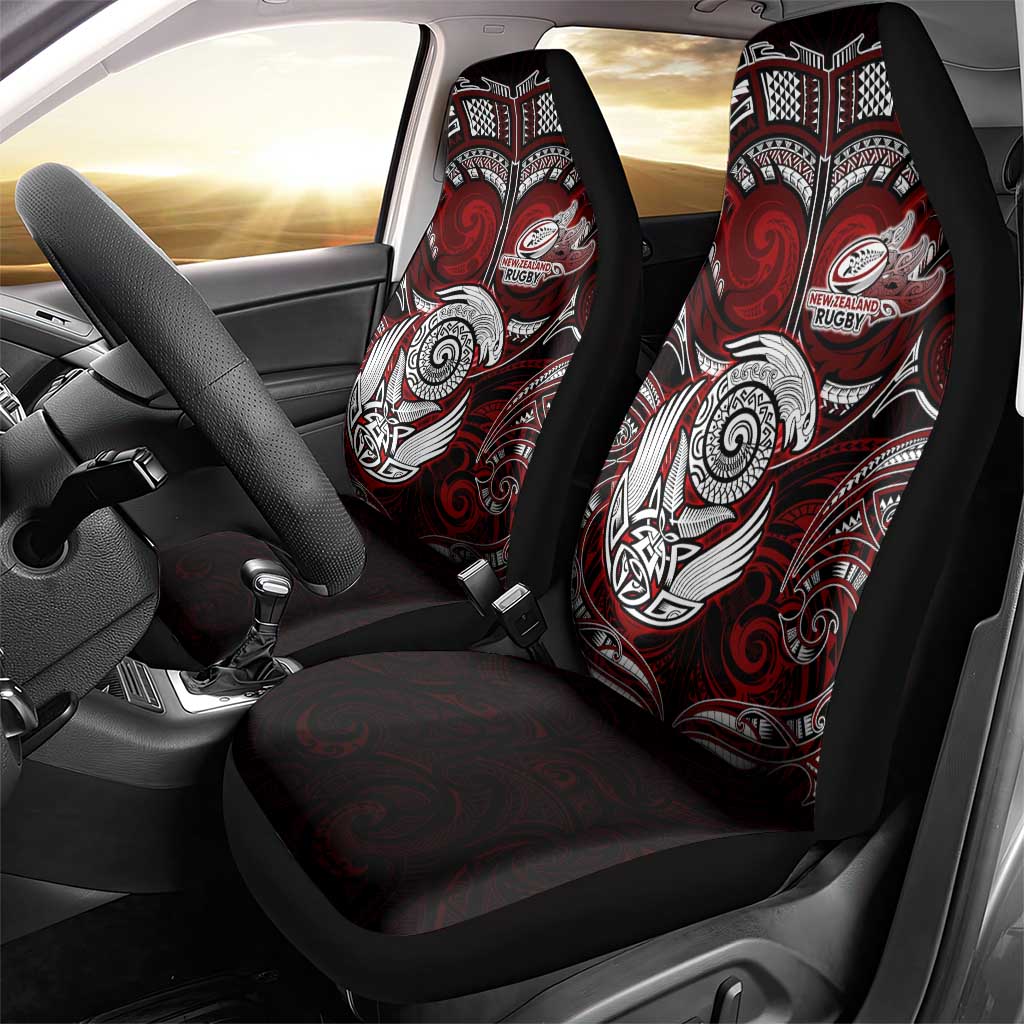 New Zealand Aotearoa Rugby Car Seat Cover Maori Fern Tattoo Art DT02 - Polynesian Pride