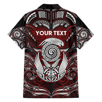 Personalized New Zealand Aotearoa Rugby Family Matching Off The Shoulder Long Sleeve Dress and Hawaiian Shirt Maori Fern Tattoo Art DT02 - Polynesian Pride