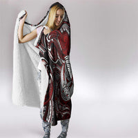 New Zealand Aotearoa Rugby Hooded Blanket Maori Fern Tattoo Art