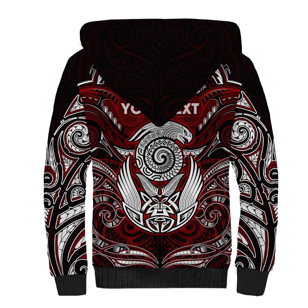 Personalized New Zealand Aotearoa Rugby Sherpa Hoodie Maori Fern Tattoo Art DT02 - Polynesian Pride