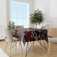 New Zealand Aotearoa Rugby Tablecloth Maori Fern Tattoo Art