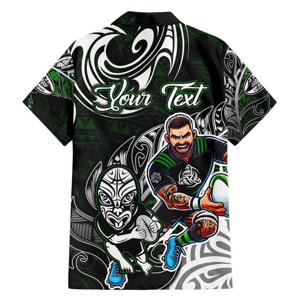 Personalized NZ Aotearoa Rugby Family Matching Off Shoulder Maxi Dress and Hawaiian Shirt New Zealand Silver Fern DT02 - Polynesian Pride