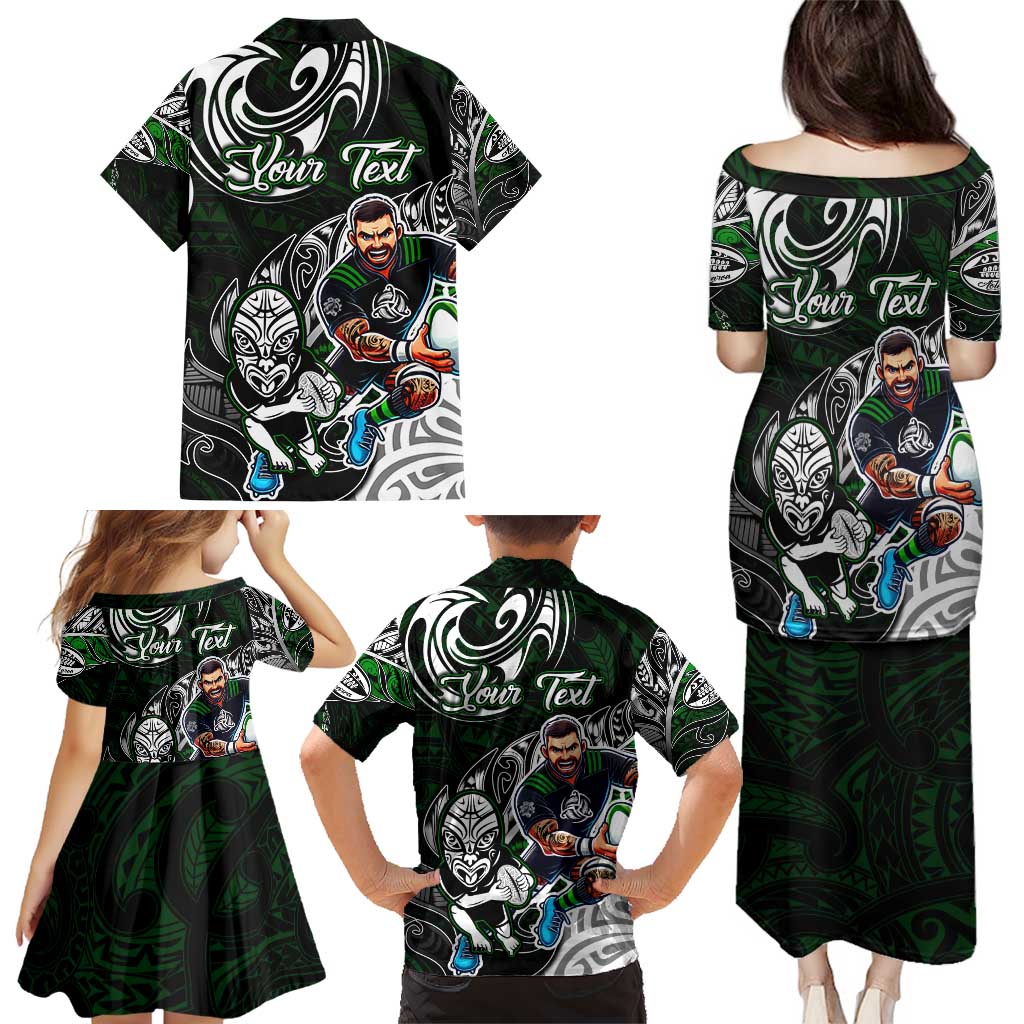 Personalized NZ Aotearoa Rugby Family Matching Puletasi and Hawaiian Shirt New Zealand Silver Fern DT02 - Polynesian Pride