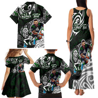 Personalized NZ Aotearoa Rugby Family Matching Tank Maxi Dress and Hawaiian Shirt New Zealand Silver Fern DT02 - Polynesian Pride