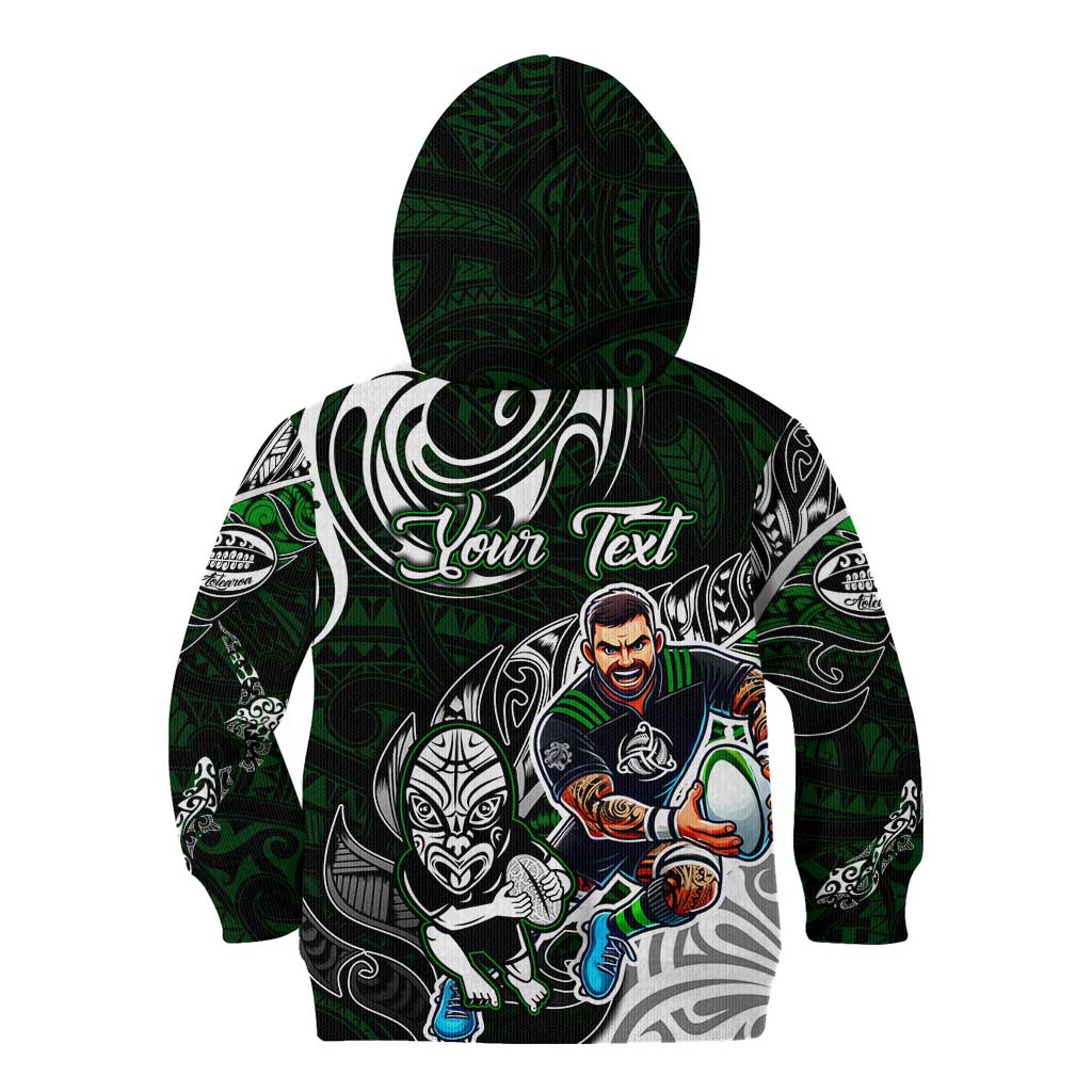 Personalized NZ Aotearoa Rugby Kid Hoodie New Zealand Silver Fern DT02 - Polynesian Pride
