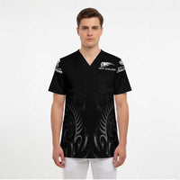 New Zealand Scrub Top Rugby 2023 Champions Black - Polynesian Pride