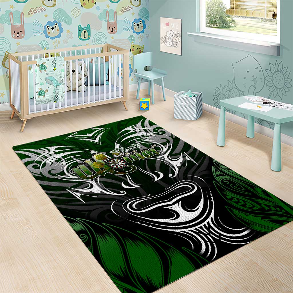 Warriors Maori Darts Area Rug New Zealand Darts Silver Fern