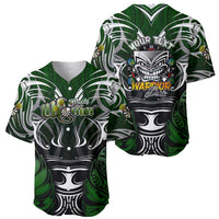 Personalised Warriors Maori Darts Baseball Jersey New Zealand Darts Silver Fern DT02 - Polynesian Pride