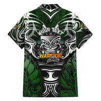 Personalised Warriors Maori Darts Family Matching Long Sleeve Bodycon Dress and Hawaiian Shirt New Zealand Darts Silver Fern DT02 - Polynesian Pride