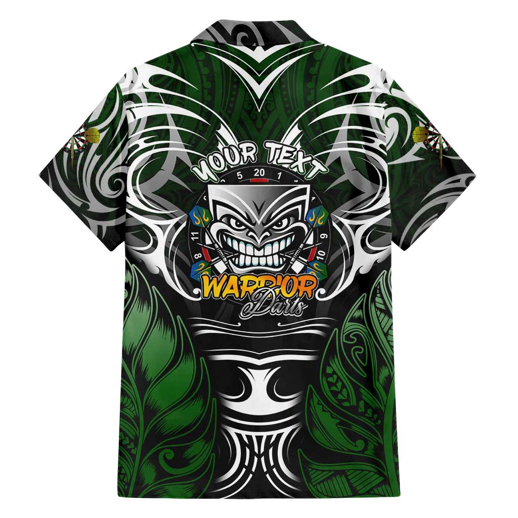 Personalised Warriors Maori Darts Hawaiian Shirt New Zealand Darts Silver Fern