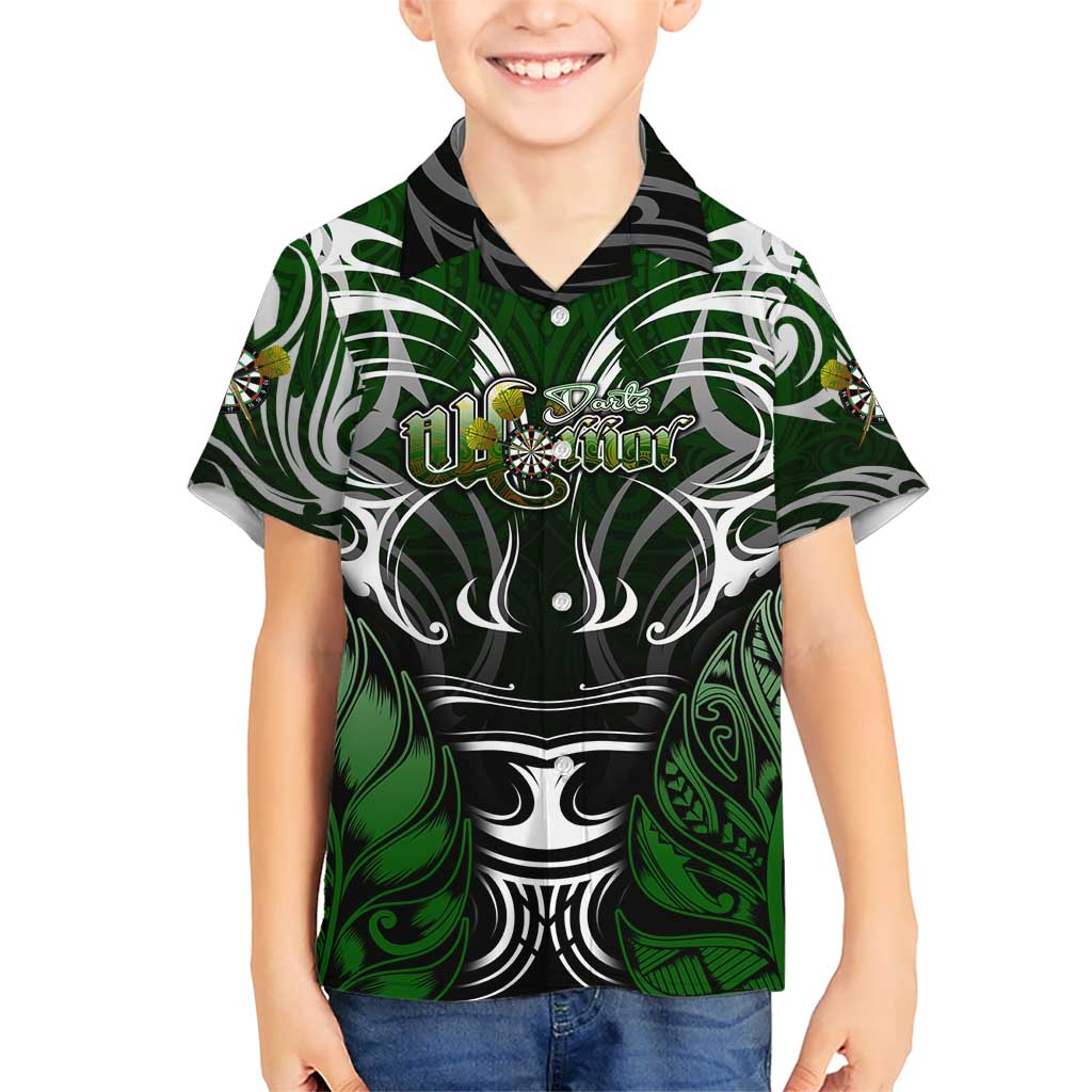 Personalised Warriors Maori Darts Hawaiian Shirt New Zealand Darts Silver Fern