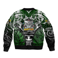 Personalised Warriors Maori Darts Sleeve Zip Bomber Jacket New Zealand Darts Silver Fern