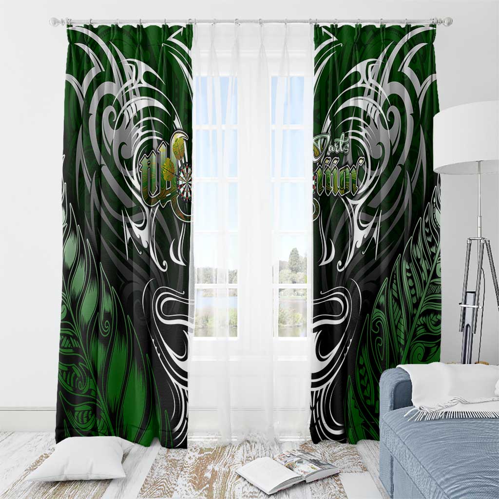 Warriors Maori Darts Window Curtain New Zealand Darts Silver Fern DT02 - Polynesian Pride