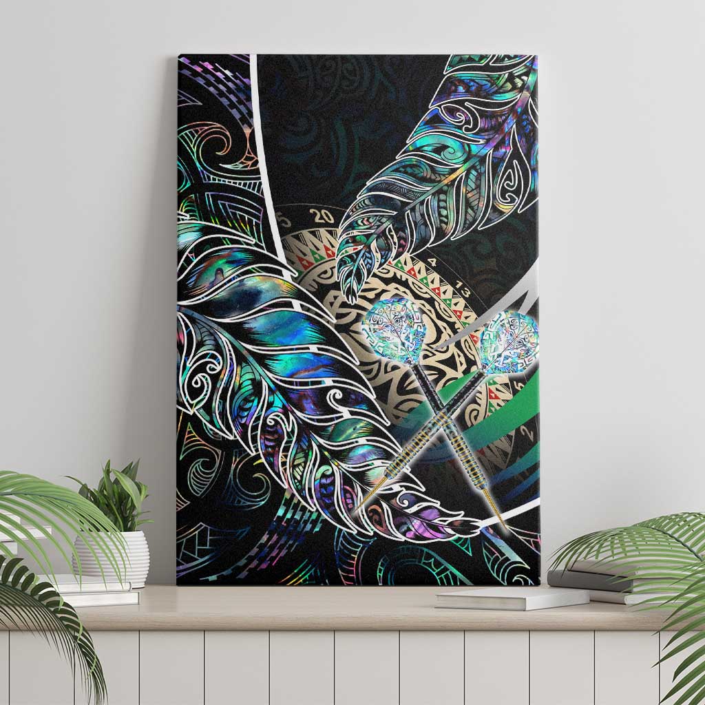 New Zealand Darts Canvas Wall Art NZ Paua Shell Maori Fern DT02 - Polynesian Pride