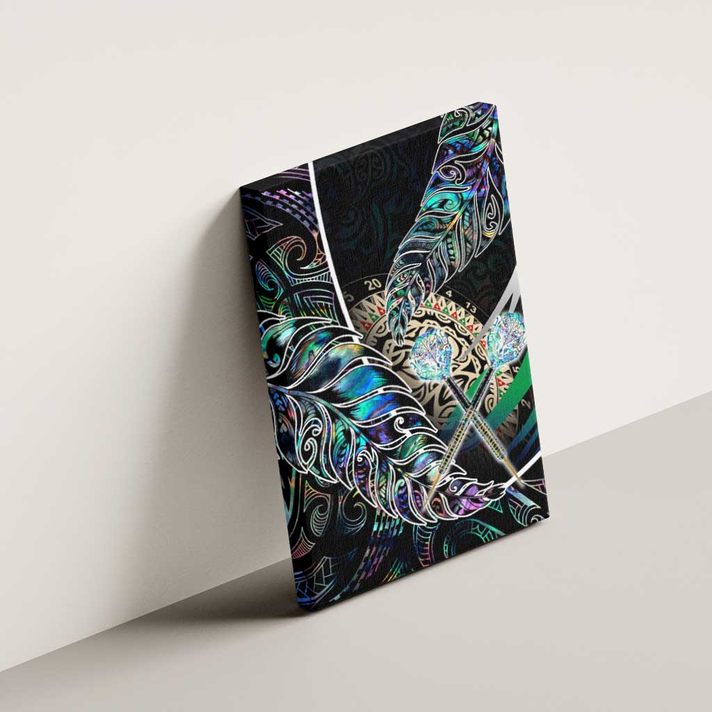 New Zealand Darts Canvas Wall Art NZ Paua Shell Maori Fern DT02 - Polynesian Pride