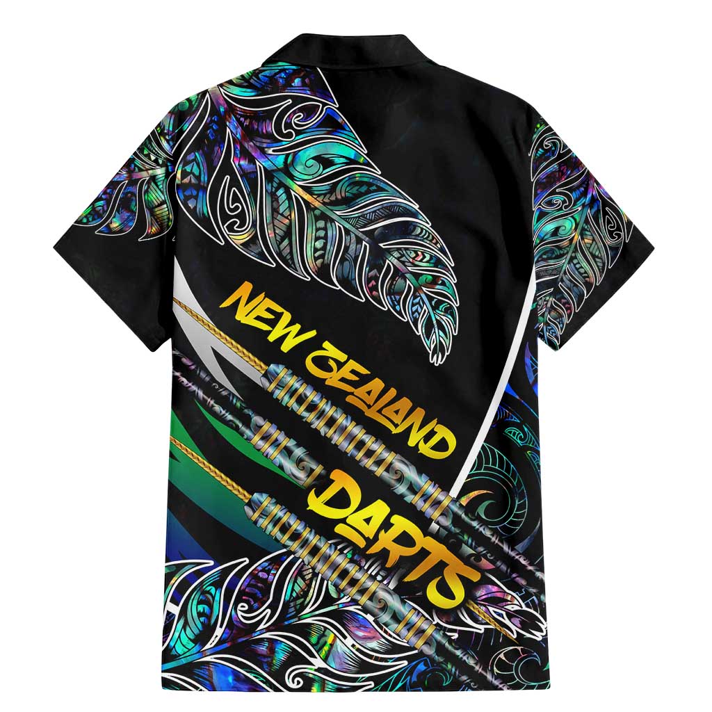 Personalised New Zealand Darts Family Matching Mermaid Dress and Hawaiian Shirt NZ Paua Shell Maori Fern DT02 - Polynesian Pride