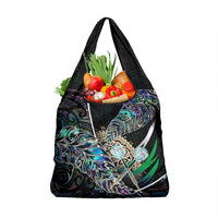 New Zealand Darts Grocery Bag NZ Paua Shell Maori Fern DT02 1-pack One Size Black - Polynesian Pride