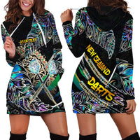 Personalised New Zealand Darts Hoodie Dress NZ Paua Shell Maori Fern