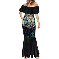 Personalised New Zealand Darts Mermaid Dress NZ Paua Shell Maori Fern
