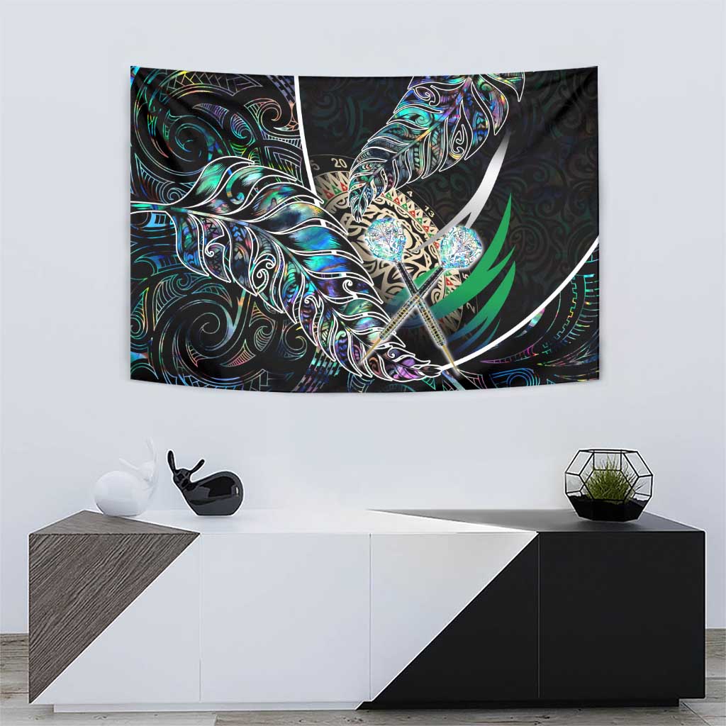 New Zealand Darts Tapestry NZ Paua Shell Maori Fern DT02 - Polynesian Pride
