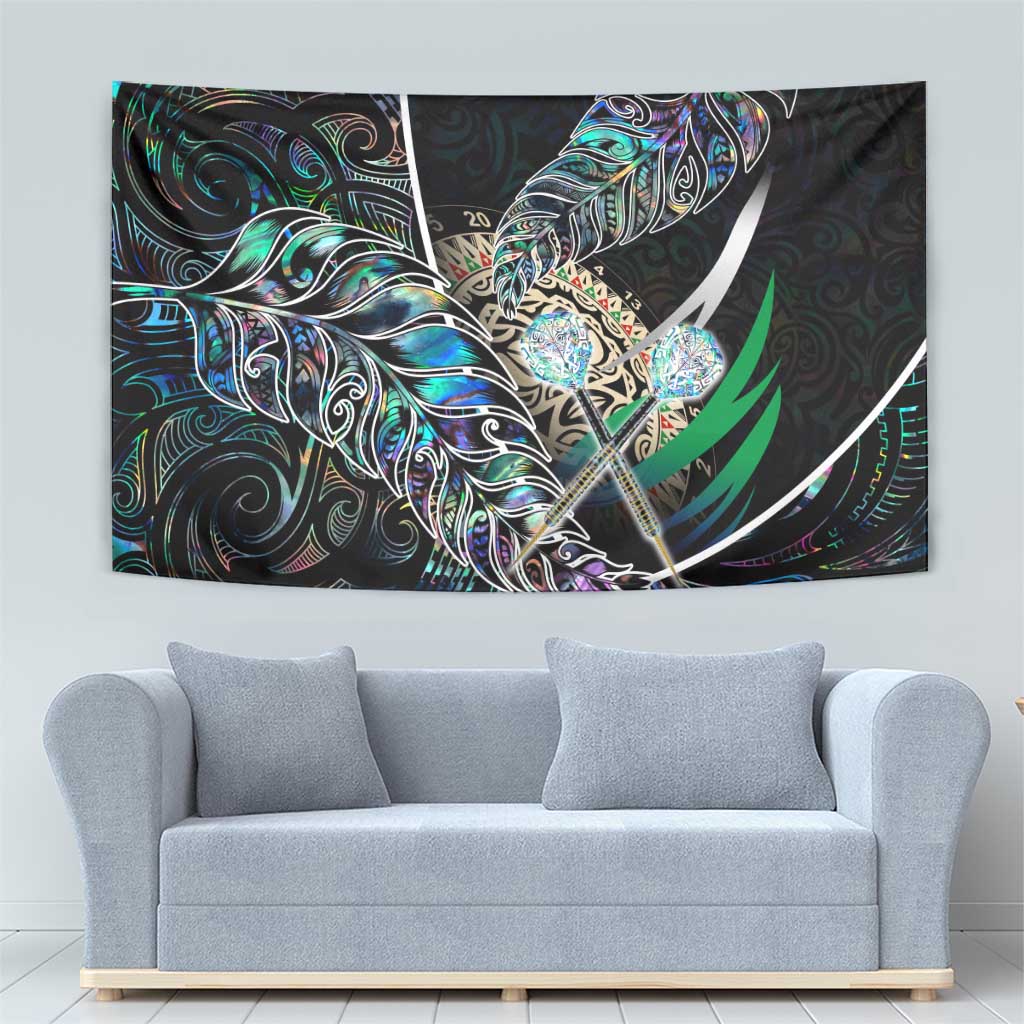 New Zealand Darts Tapestry NZ Paua Shell Maori Fern DT02 - Polynesian Pride