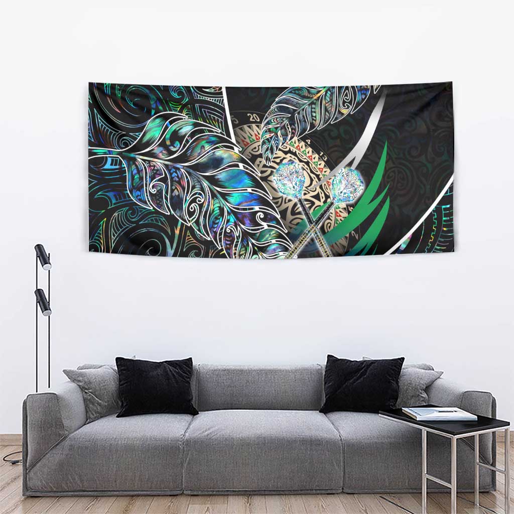 New Zealand Darts Tapestry NZ Paua Shell Maori Fern DT02 - Polynesian Pride