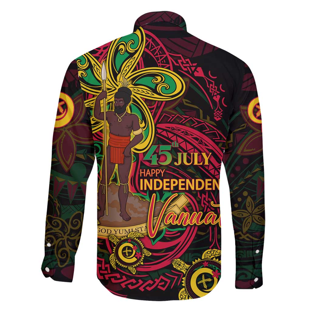 Custom Vanuatu 45th Independence Anniversary Family Matching Mermaid Dress and Hawaiian Shirt Flower Melanesian Namele Turtle DT02 - Polynesian Pride