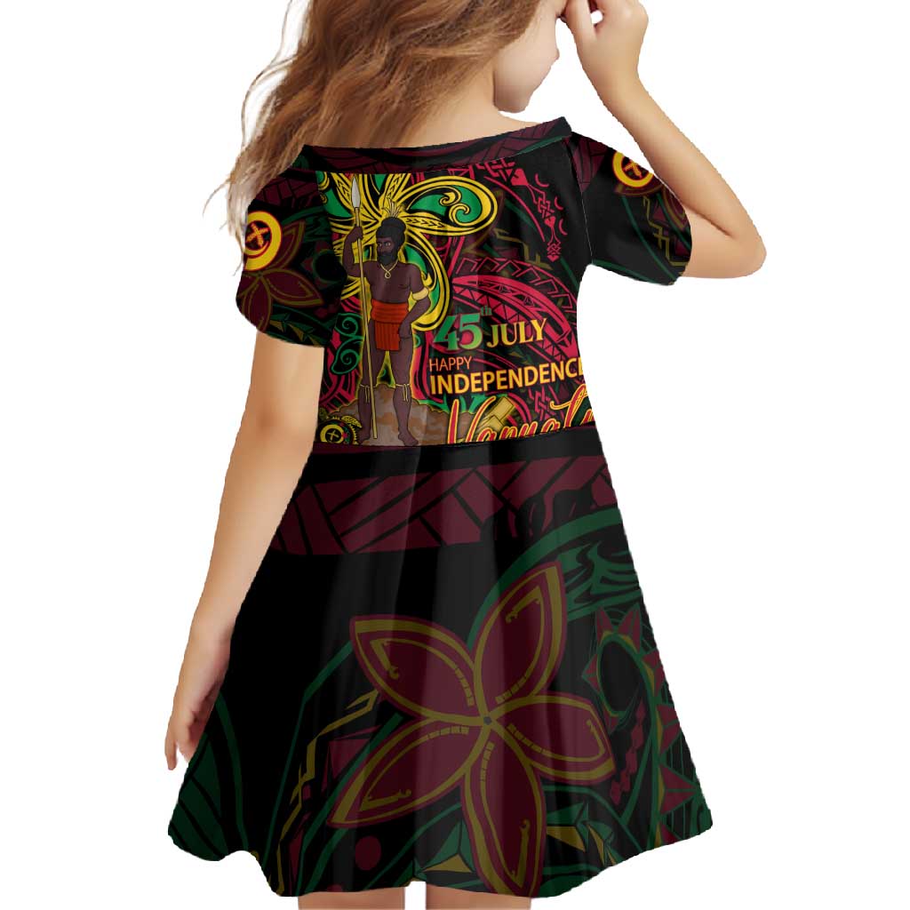 Custom Vanuatu 45th Independence Anniversary Family Matching Off Shoulder Maxi Dress and Hawaiian Shirt Flower Melanesian Namele Turtle DT02 - Polynesian Pride