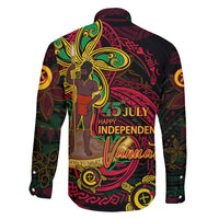 Custom Vanuatu 45th Independence Anniversary Family Matching Short Sleeve Bodycon Dress and Hawaiian Shirt Flower Melanesian Namele Turtle DT02 - Polynesian Pride