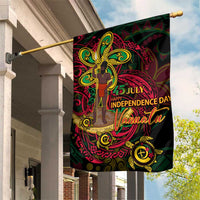 Vanuatu 45th Independence Anniversary Garden Flag Flower Melanesian Namele Turtle - Polynesian Pride