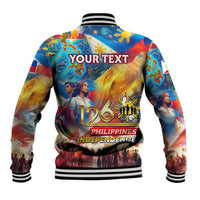 Custom The Philippines 126th Independence Anniversary Baseball Jacket Art Style - Polynesian Pride