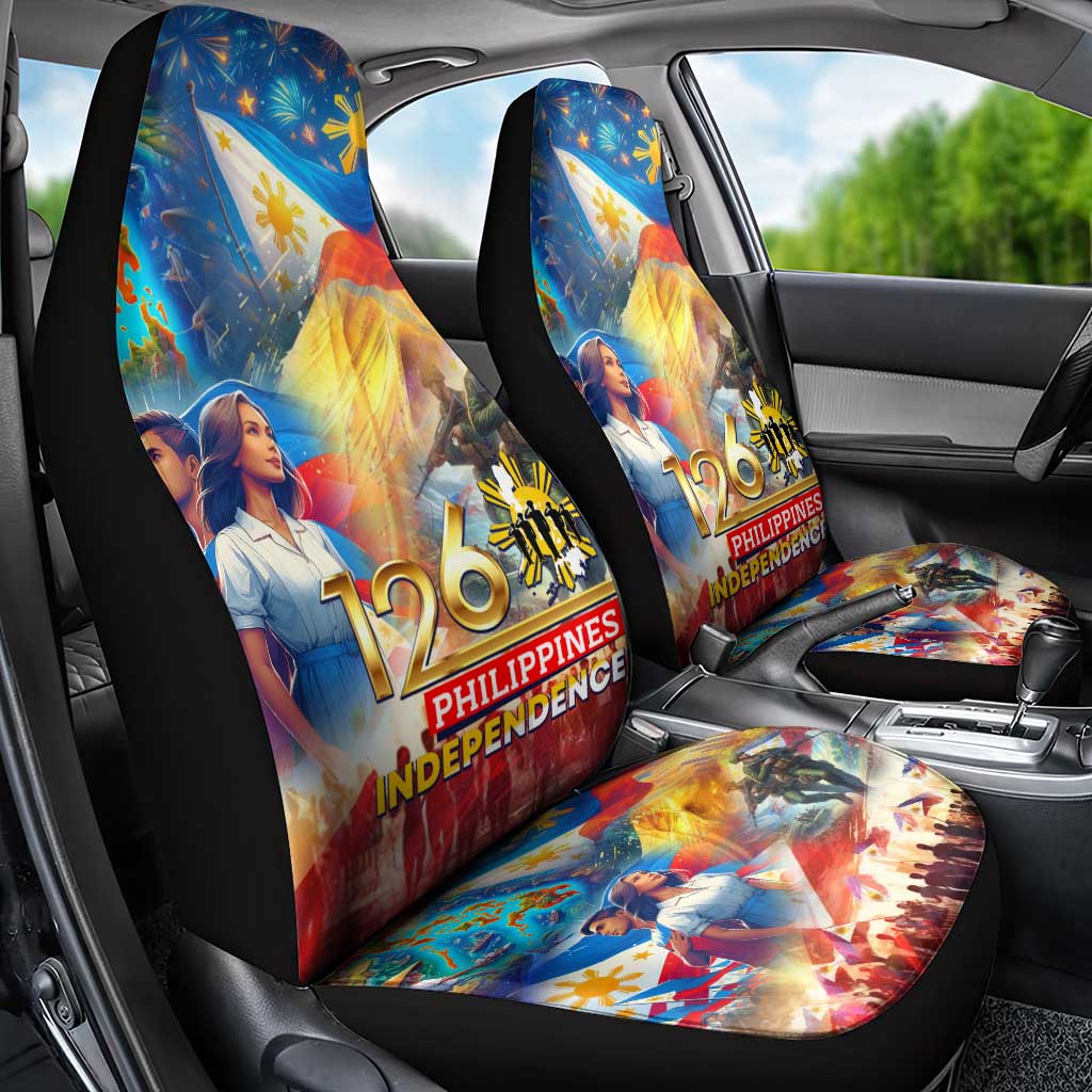 The Philippines 126th Independence Anniversary Car Seat Cover Art Style - Polynesian Pride
