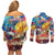 Custom The Philippines 126th Independence Anniversary Couples Matching Off Shoulder Short Dress and Long Sleeve Button Shirt Art Style - Polynesian Pride
