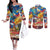 Custom The Philippines 126th Independence Anniversary Couples Matching Off The Shoulder Long Sleeve Dress and Long Sleeve Button Shirt Art Style - Polynesian Pride