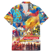 Custom The Philippines 126th Independence Anniversary Family Matching Mermaid Dress and Hawaiian Shirt Art Style DT02 Dad's Shirt - Short Sleeve Art - Polynesian Pride